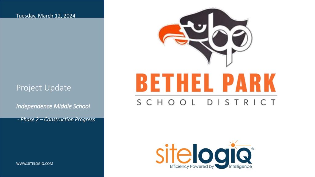 Bethel Park School District - Independence Middle School Project Update March 2024_Page_1